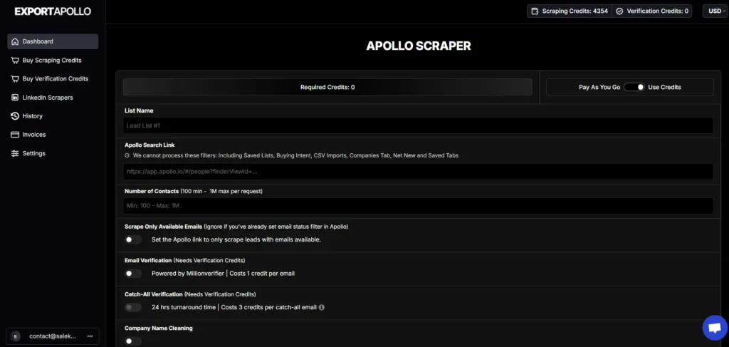 Export apollo dashboard