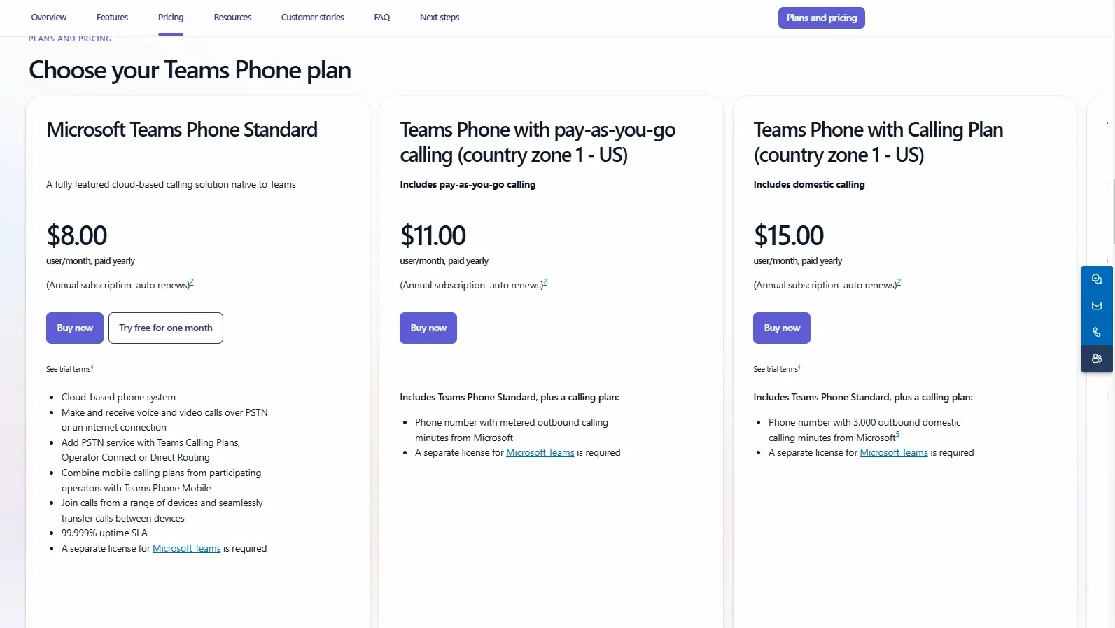 Microsoft Teams phone Calling