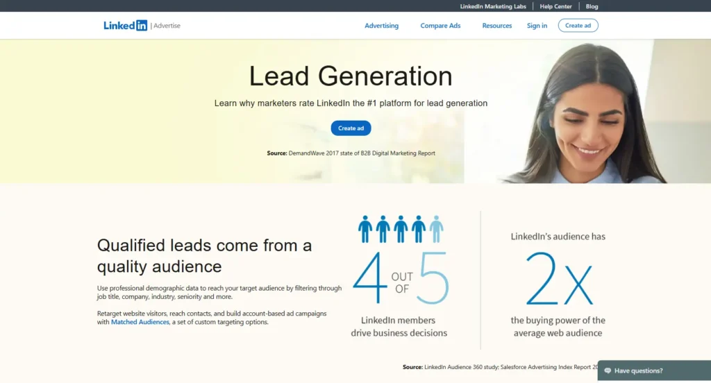 linkedin lead gen ads
