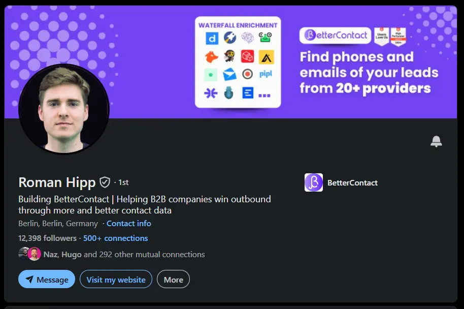optimized linkedin profile